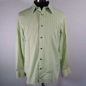 Express Shirt Mens Medium 15-15.5 1MX Modern Fit Button Up Striped Long Sleeve
